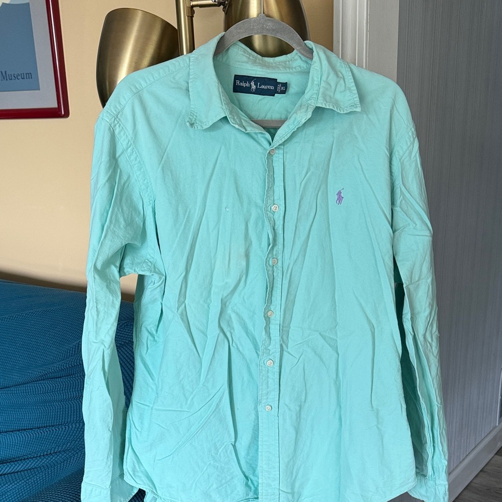 Ralph Lauren Turquoise Long-Sleeve Shirt